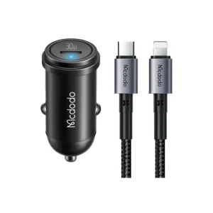 شارژر فندکى 30وات  مک دودو مدل CC-749 به همراه كابل تبديل لایتنینگ